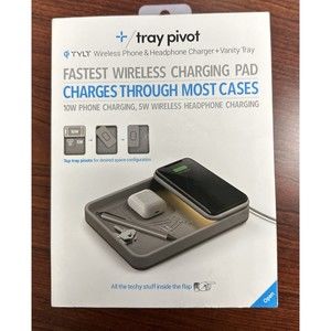 TRAY PIVOT- Fastest Wireless Charging Pad - Gray - New in Sealed Box